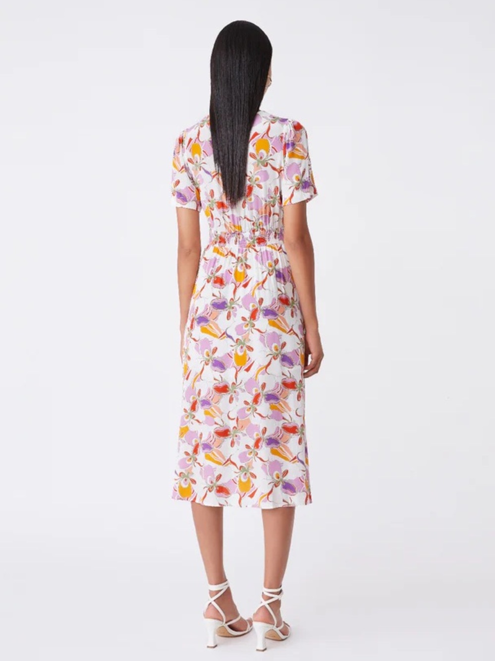 Suncoo Paris Caitlin Floral Print Midi Dress - Picture 3 of 9